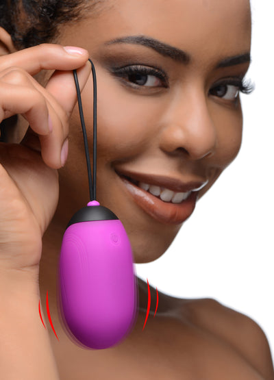 XL Silicone Vibrating Egg - Purple bullet-vibrators from Bang