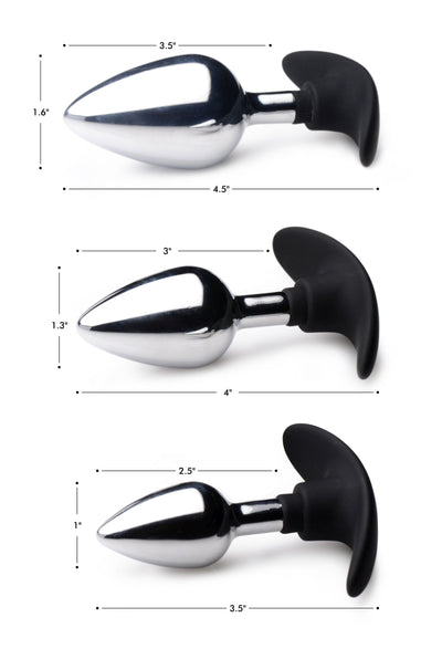 Dark Invader Metal and Silicone Anal Plug - Large Butt from Master Series