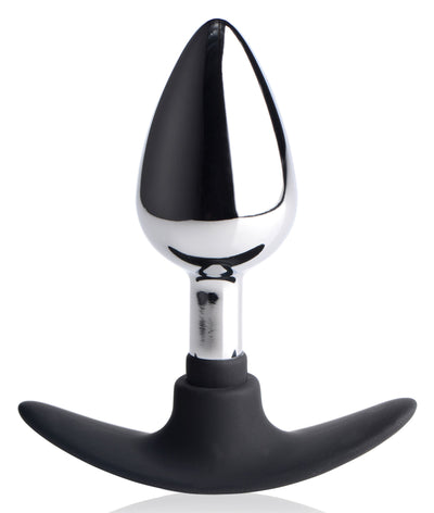 Dark Invader Metal and Silicone Anal Plug - Medium Butt from Master Series