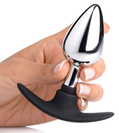 Dark Invader Metal and Silicone Anal Plug - Medium Butt from Master Series