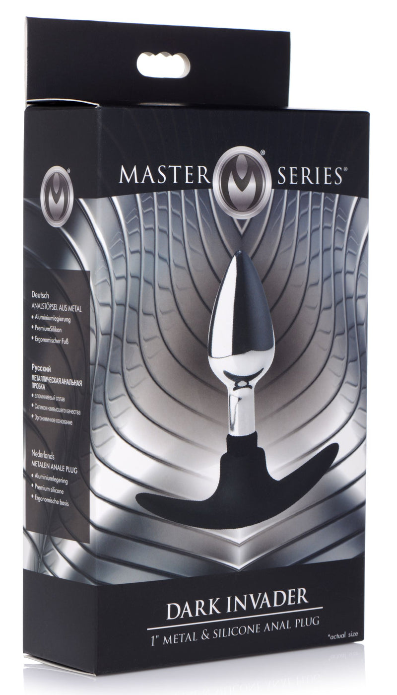 Dark Invader Metal and Silicone Anal Plug - Small Butt from Master Series