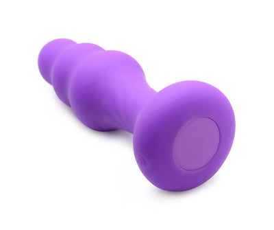 7X Slim Ribbed Thumping Silicone Anal Plug butt-plugs from Thump It