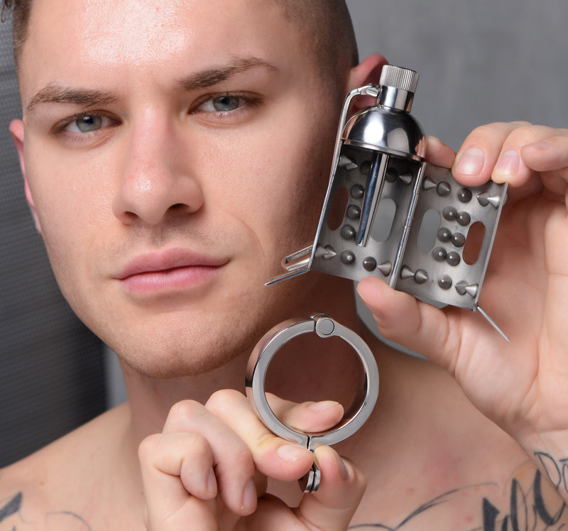 Spiked Chamber Chastity Cage male-chastity from Master Series