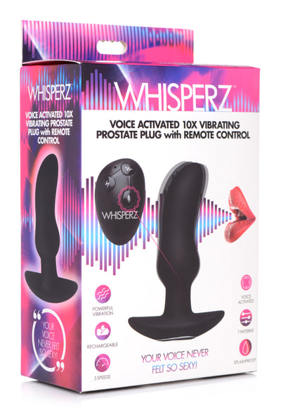 Voice Activated 10X Vibrating Prostate Plug with Remote Control prostate-stimulator from Whisperz