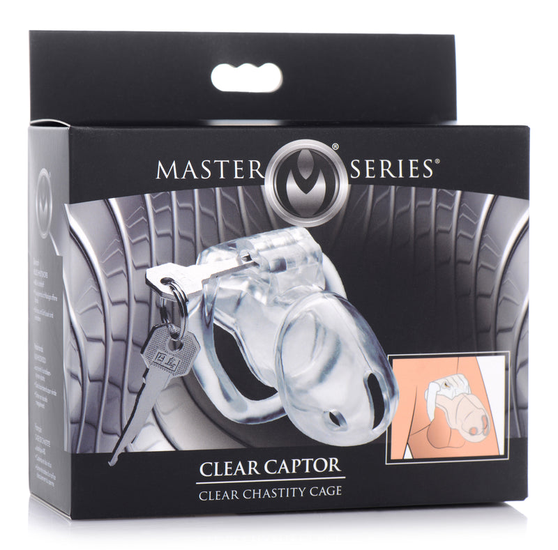 Clear Captor Chastity Cage - Medium male-chastity from Master Series