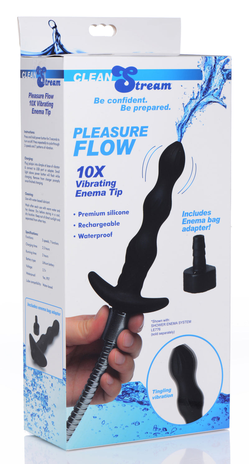 Pleasure Flow 10X Vibrating Enema Tip enema-supplies from CleanStream