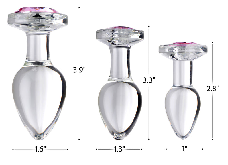 Pink Gem Glass Anal Plug - Medium butt-plugs from Booty Sparks