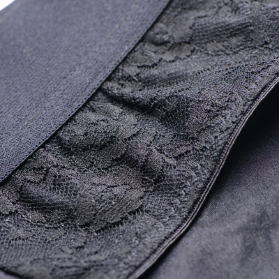 Lace Envy Black Crotchless Panty Harness - L-XL DildoHarness from Strap U