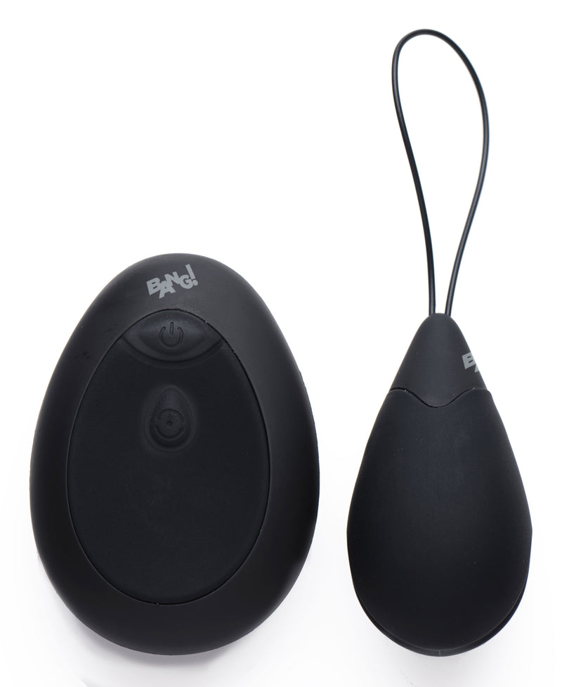 10X Silicone Vibrating Egg - Black bullet-vibrators from Bang
