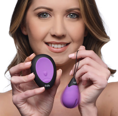 10X Silicone Vibrating Egg - Purple bullet-vibrators from Bang