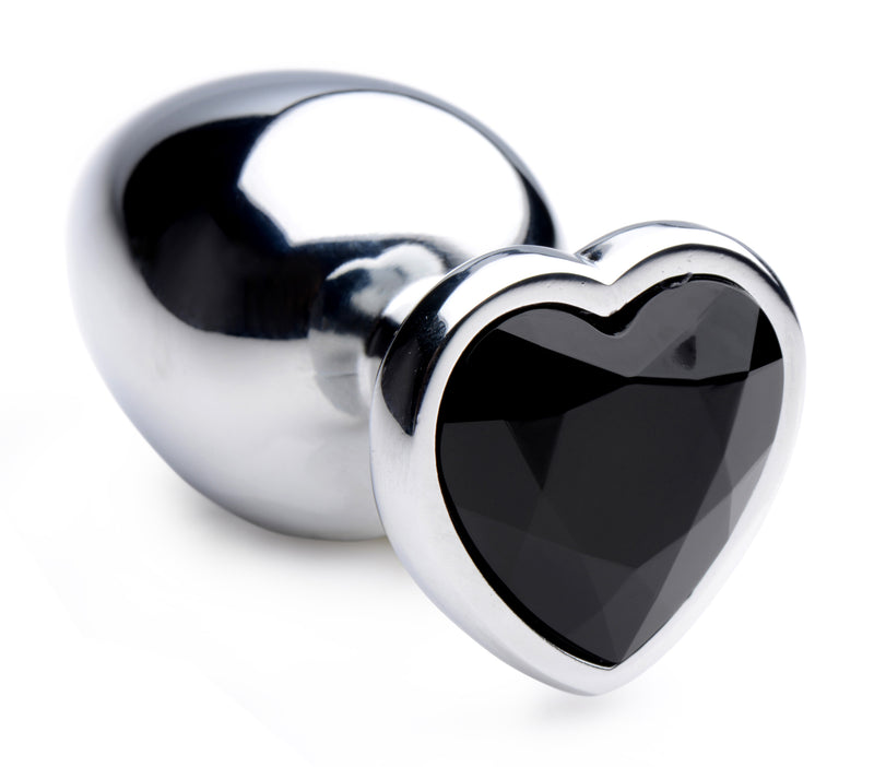 Black Heart Gem Anal Plug - Large butt-plugs from Booty Sparks