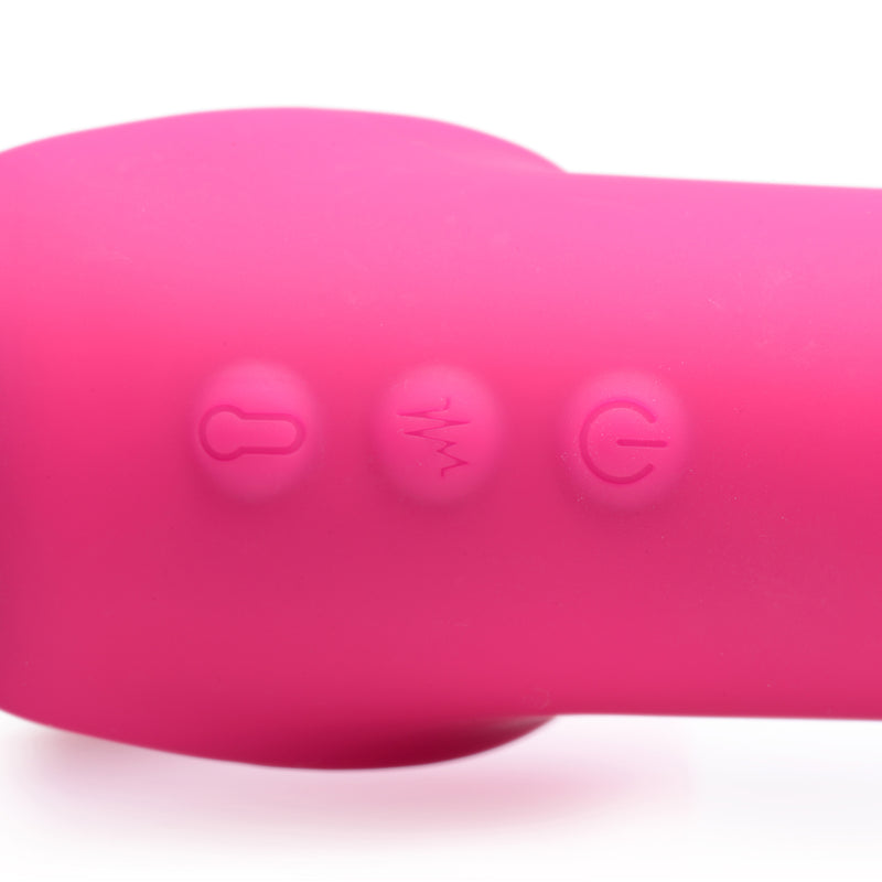 10X Remote Control Ergo-Fit G-Pulse Inflatable and Vibrating Strapless Strap-on - Pink vibesextoys from Strap U