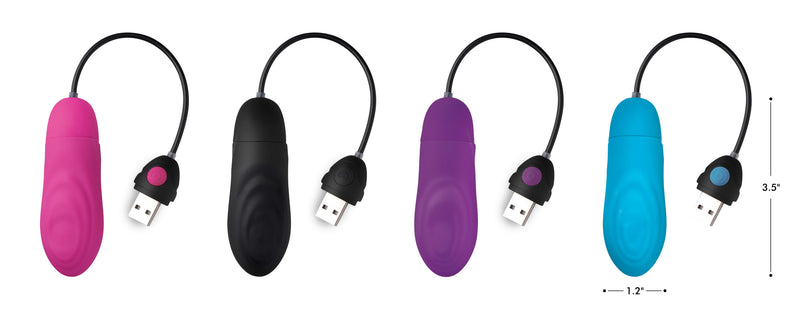7X Pulsing Rechargeable Silicone Vibrator - Black bullet-vibrators from Bang