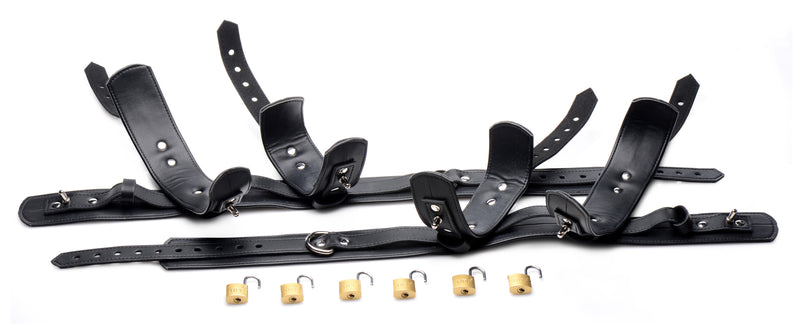Frog-Tie Restraint Set ankle-and-wrist-cuffs from Strict