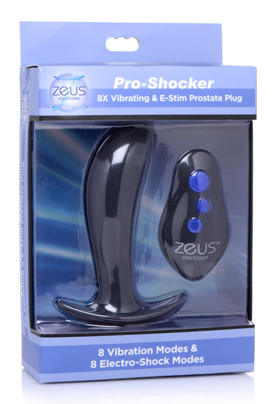 64X Pro-Shocker Vibrating and E-stim Prostate Plug Electro from Zeus Electrosex