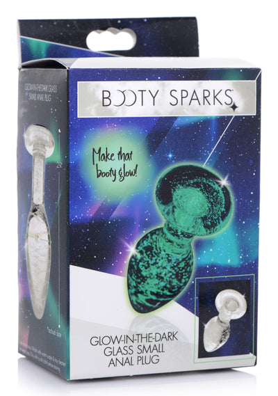 Glow-In-The-Dark Glass Anal Plug - Small butt-plugs from Booty Sparks