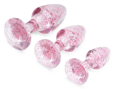 Glitter Gem Anal Plug Set - Pink butt-plugs from Booty Sparks