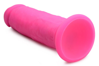 Power Player 28X Vibrating Silicone Dildo with Remote - Pink vibesextoys from Strap U