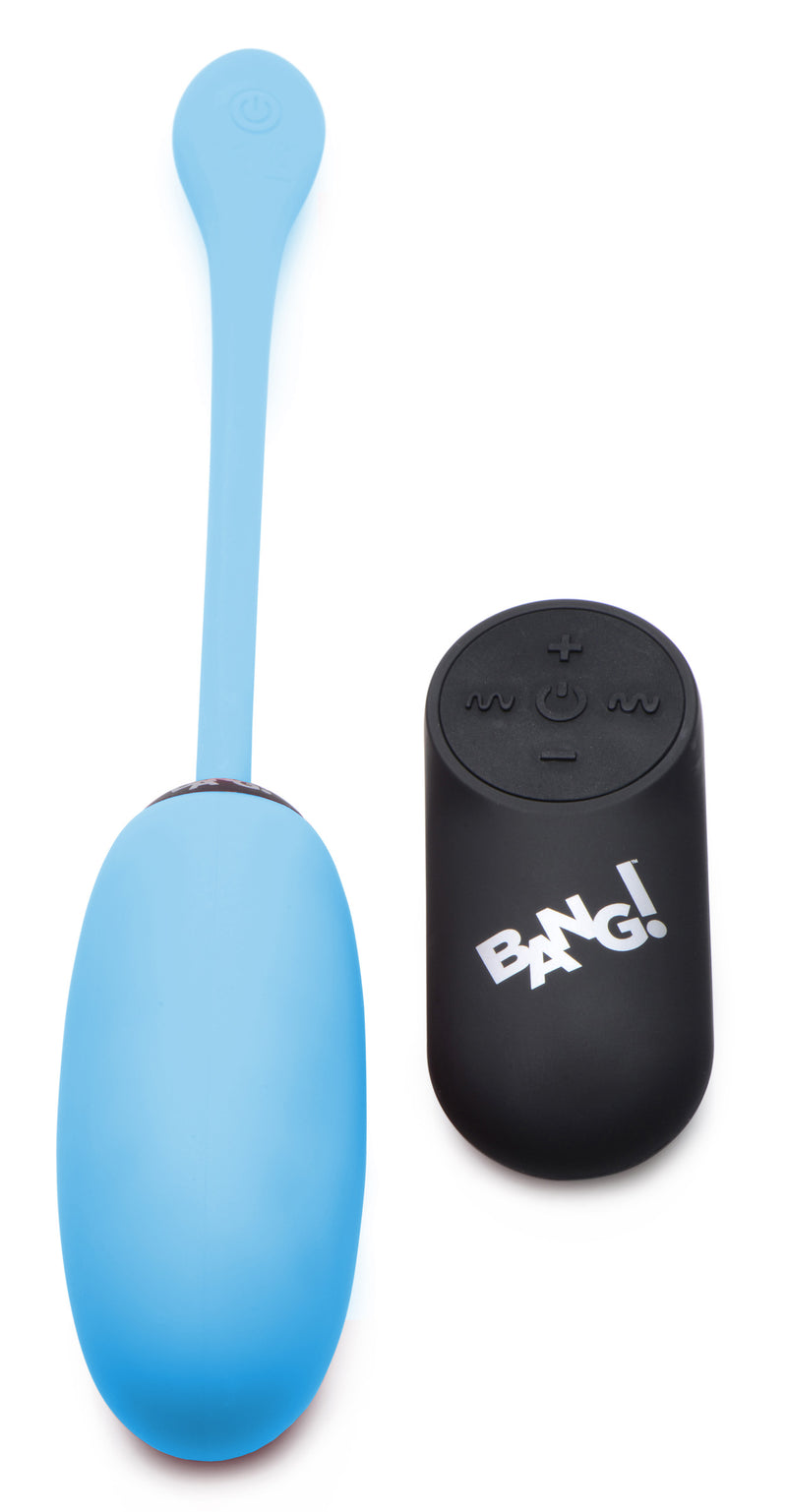 Remote Control 28X Silicone Plush Egg - Blue bullet-vibrators from Bang