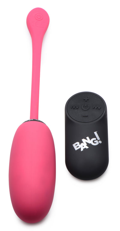 Remote Control 28X Silicone Plush Egg - Pink bullet-vibrators from Bang