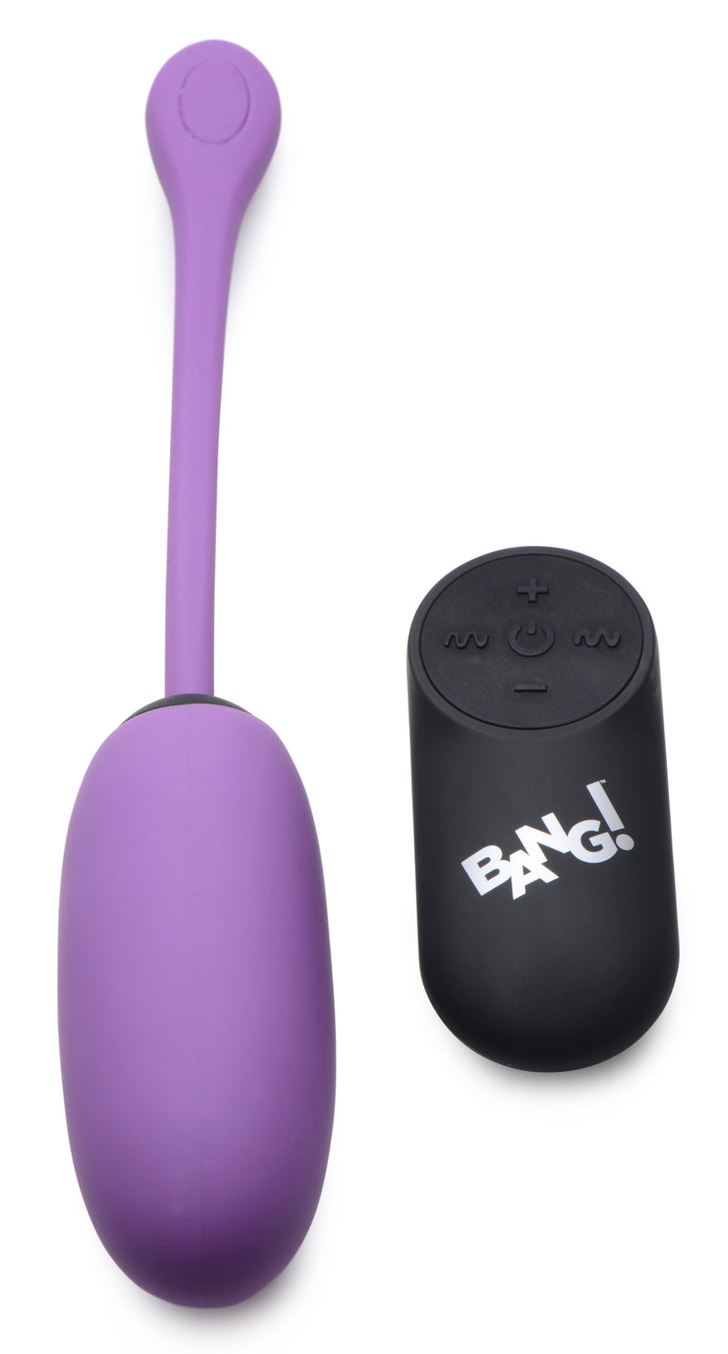 Remote Control 28X Silicone Plush Egg - Purple bullet-vibrators from Bang