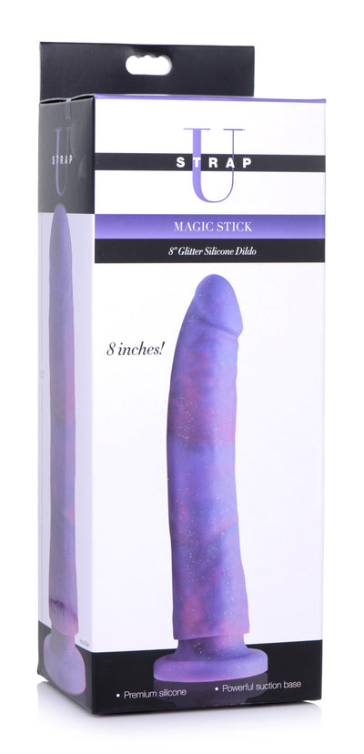 Magic Stick Glitter Silicone Dildo - 8 Inch Dildos from Strap U