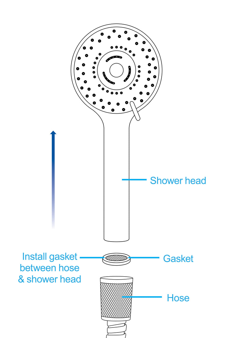 Shower Head with Silicone Enema Nozzle enema-supplies from CleanStream