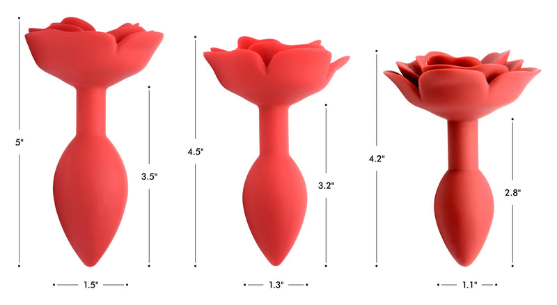 Booty Bloom Silicone Rose Anal Plug - Large butt-plugs from Master Series