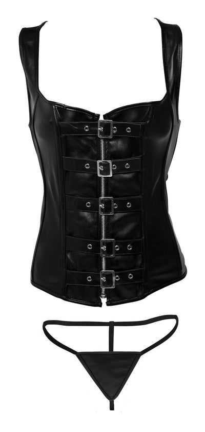 Lace-up Corset and Thong - Large FetishClothing from Strict