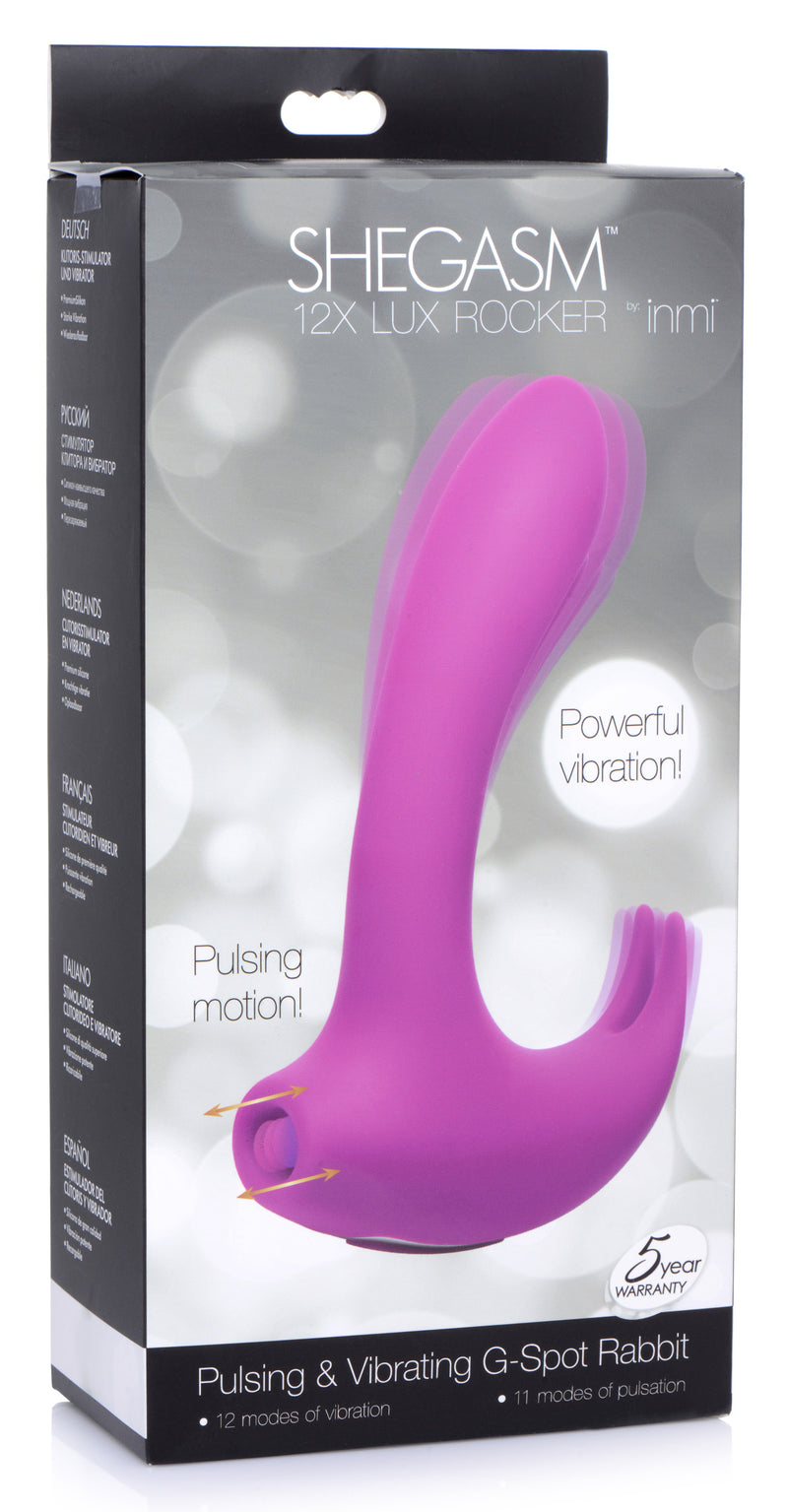 12X Lux Rocker Pulsing and Vibrating G-Spot Rabbit vibesextoys from Inmi