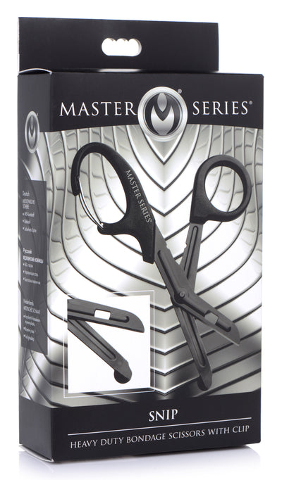 Snip Heavy Duty Bondage Scissors with Clip LeatherR from Master Series