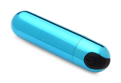 10X Rechargeable Vibrating Metallic Bullet - Blue bullet-vibrators from Bang