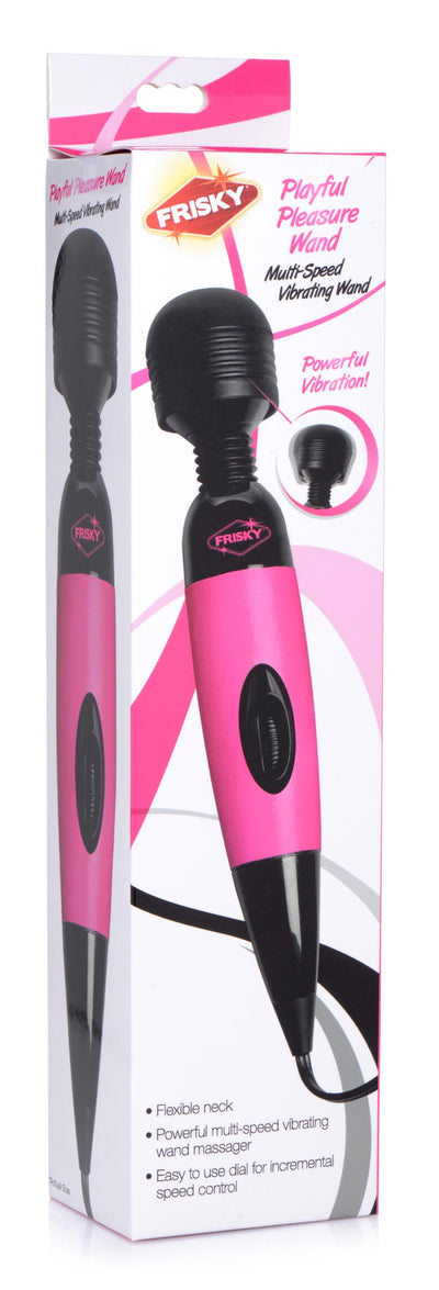 Playful Pleasure Multi-Speed Vibrating Wand - Pink wand-massagers from Frisky