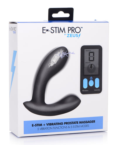 E-Stim Pro Silicone Vibrating Prostate Massager with Remote Control Electro from Zeus Electrosex