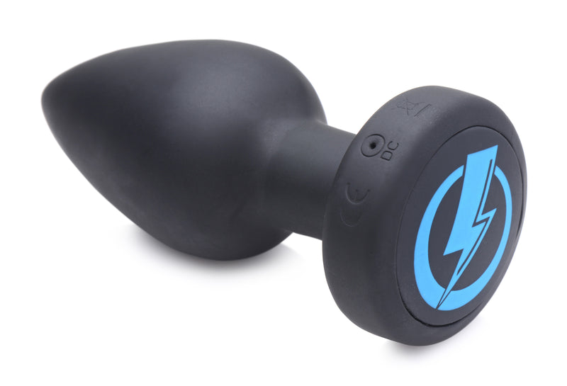 E-Stim Pro Silicone Vibrating Anal Plug with Remote Control Electro from Zeus Electrosex