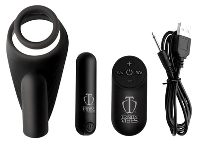 7X Silicone C-Ring with Vibrating Taint Stimulator cockrings from Trinity Vibes