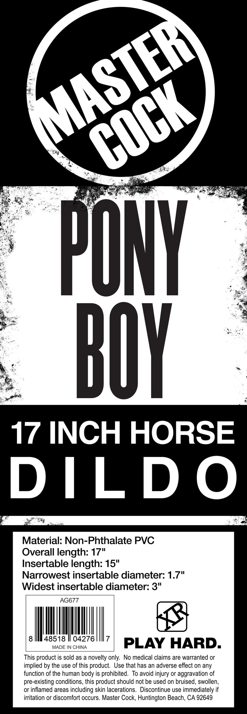 Pony Boy 17 Inch Horse Dildo Dildos from Master Cock