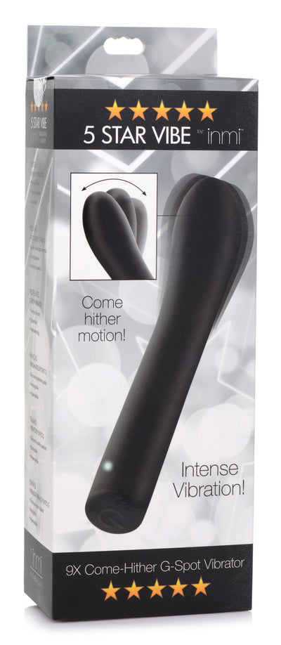 5 Star 9X Come-Hither G-Spot Silicone Vibrator - Black vibesextoys from Inmi