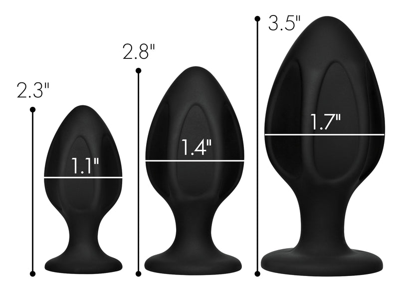 Triple Juicers Silicone Anal Trainer Set butt-plugs from Master Series