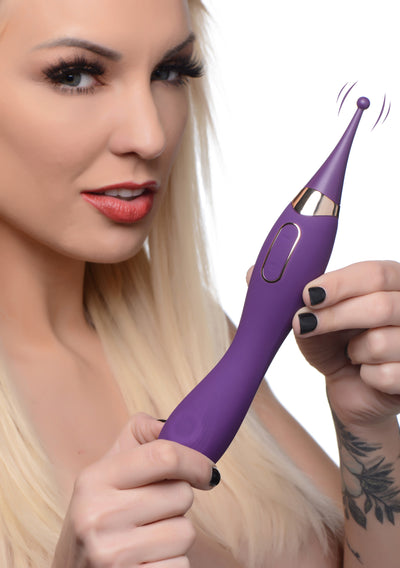Pulsing G-spot Pinpoint Silicone Vibrator with Attachments vibesextoys from Inmi