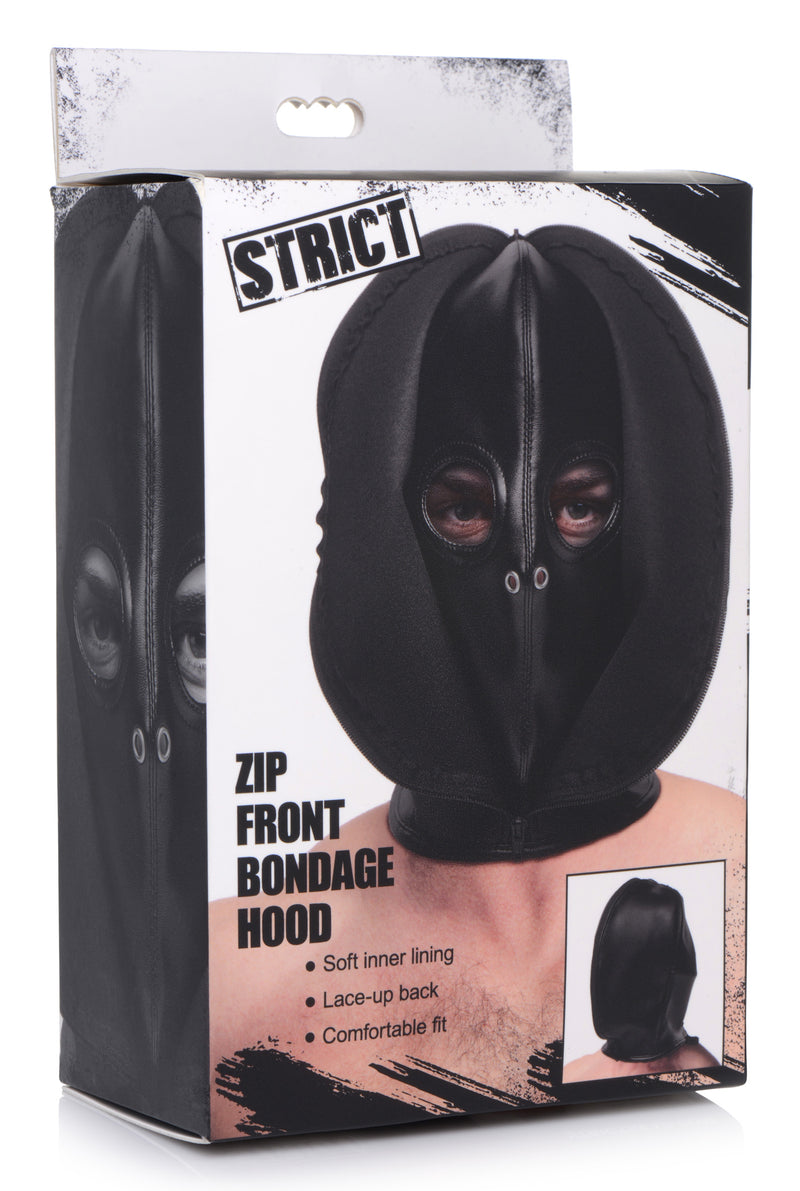 Zip Front Bondage Hood hoods-muzzles from Strict