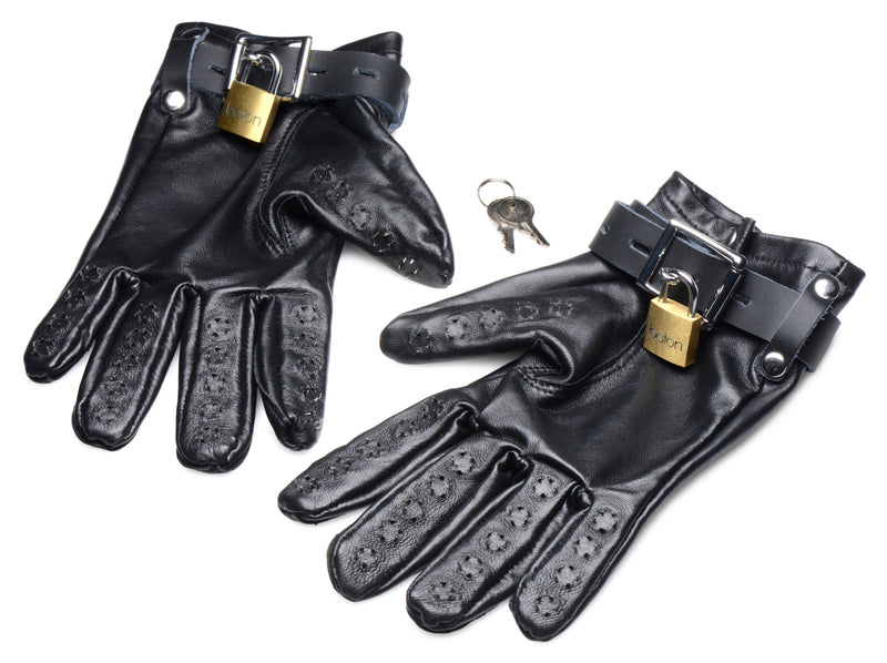 Locking Vampire Gloves LeatherR from Strict