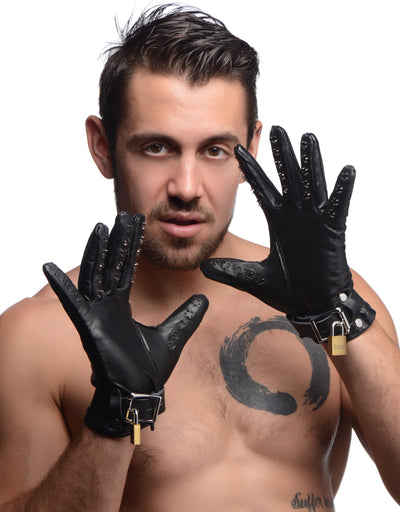 Locking Vampire Gloves LeatherR from Strict
