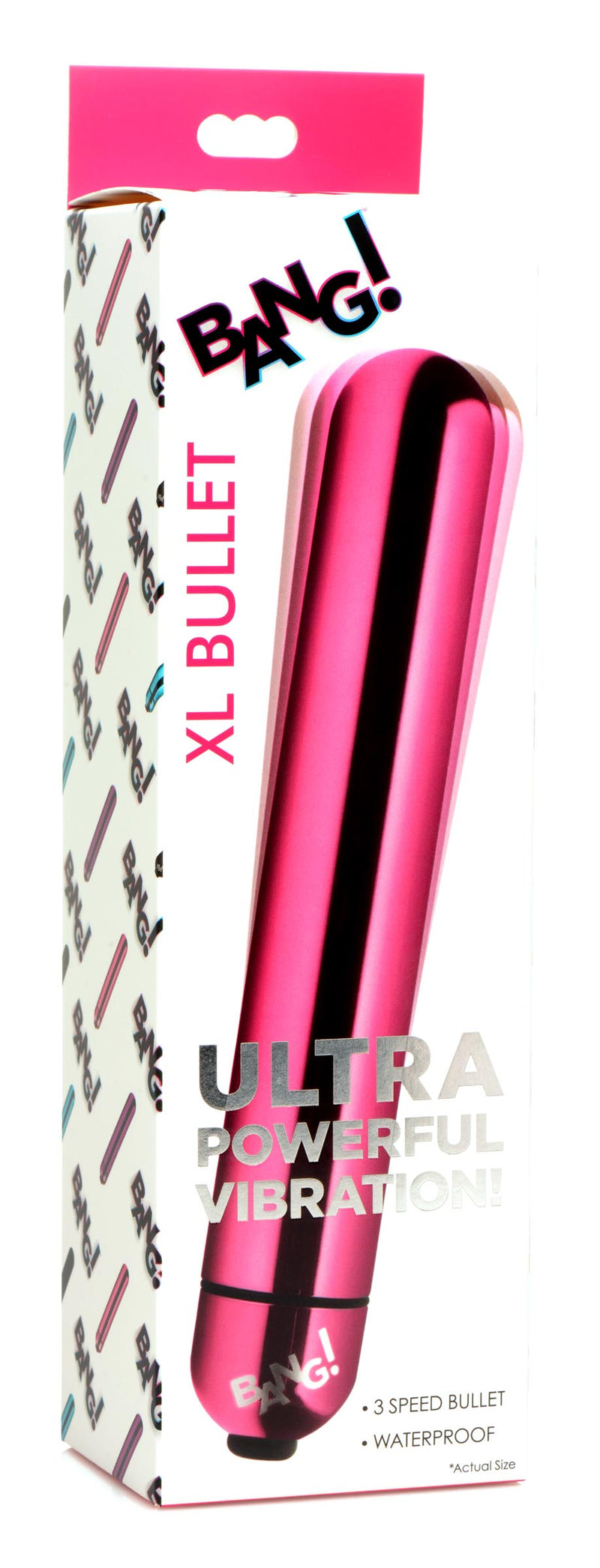 XL Vibrating Metallic Bullet - Pink bullet-vibrators from Bang