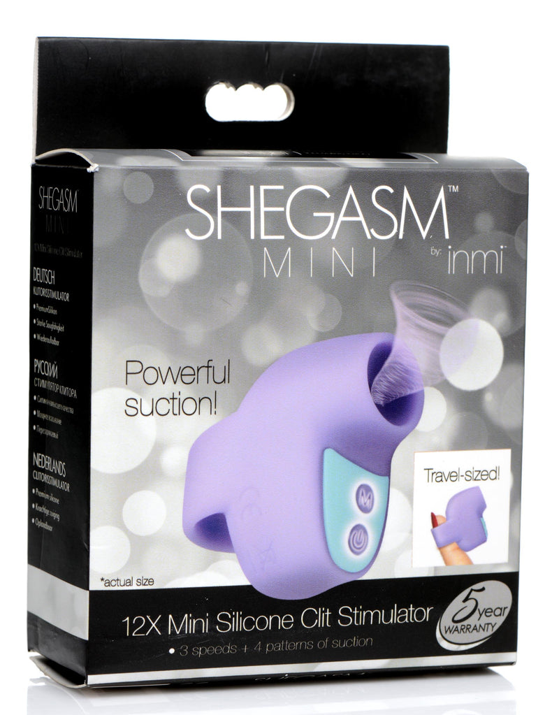12X Mini Silicone Clit Stimulator - Purple suction from Shegasm