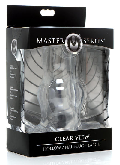 Clear View Hollow Anal Plug - Large butt-plugs from Master Series