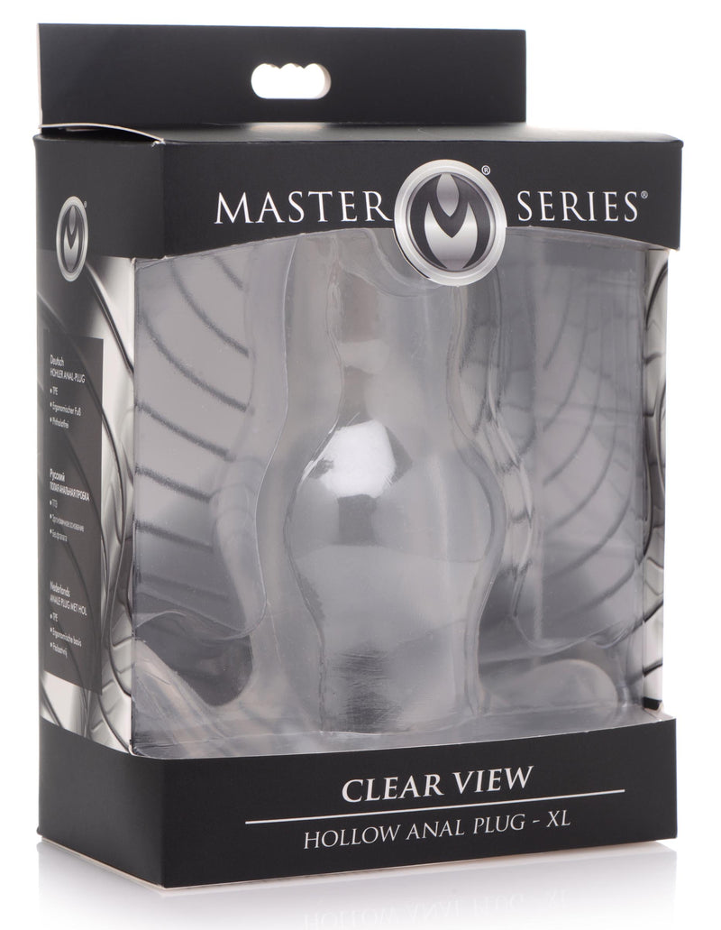 Clear View Hollow Anal Plug - XL butt-plugs from Master Series