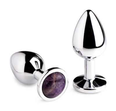 Genuine Amethyst Gemstone Anal Plug - Large butt-plugs from Booty Sparks