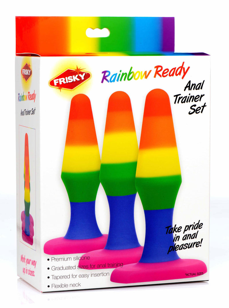 Rainbow Ready Silicone Anal Set butt-plugs from Frisky