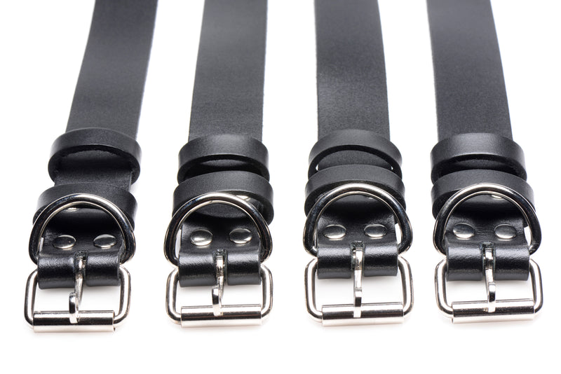 4 Pack Leather Locking Bondage Straps LeatherR from Strict Leather